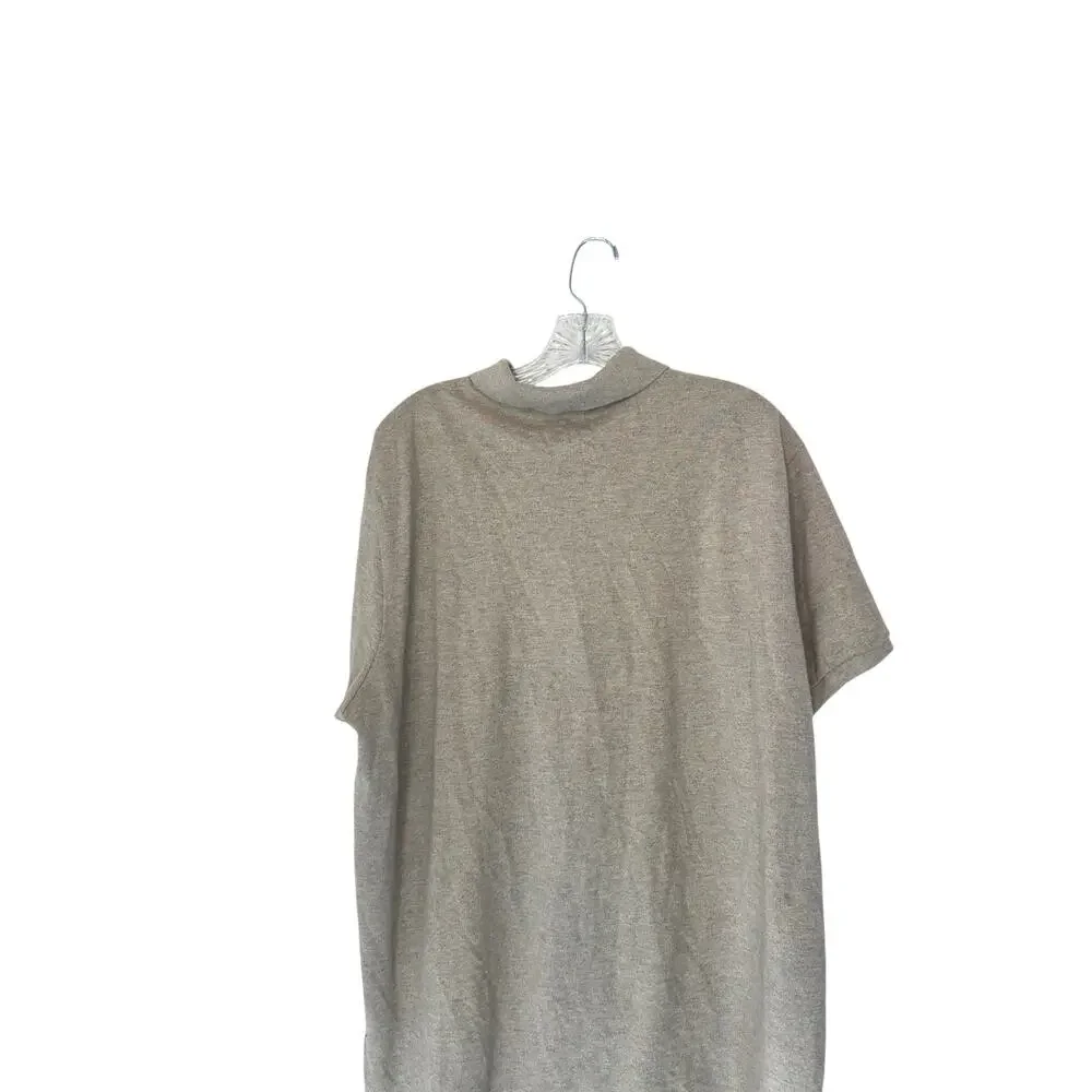 Polo Ralph Lauren Men's Polo Tan‎ Brown Short Sleeve Custom Fit Office Work XL